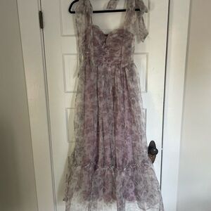 Petal & Pup Lilac Floral Midi Dress